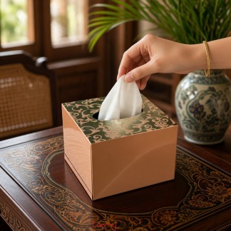 Square lacquer tissue box ( different designs )